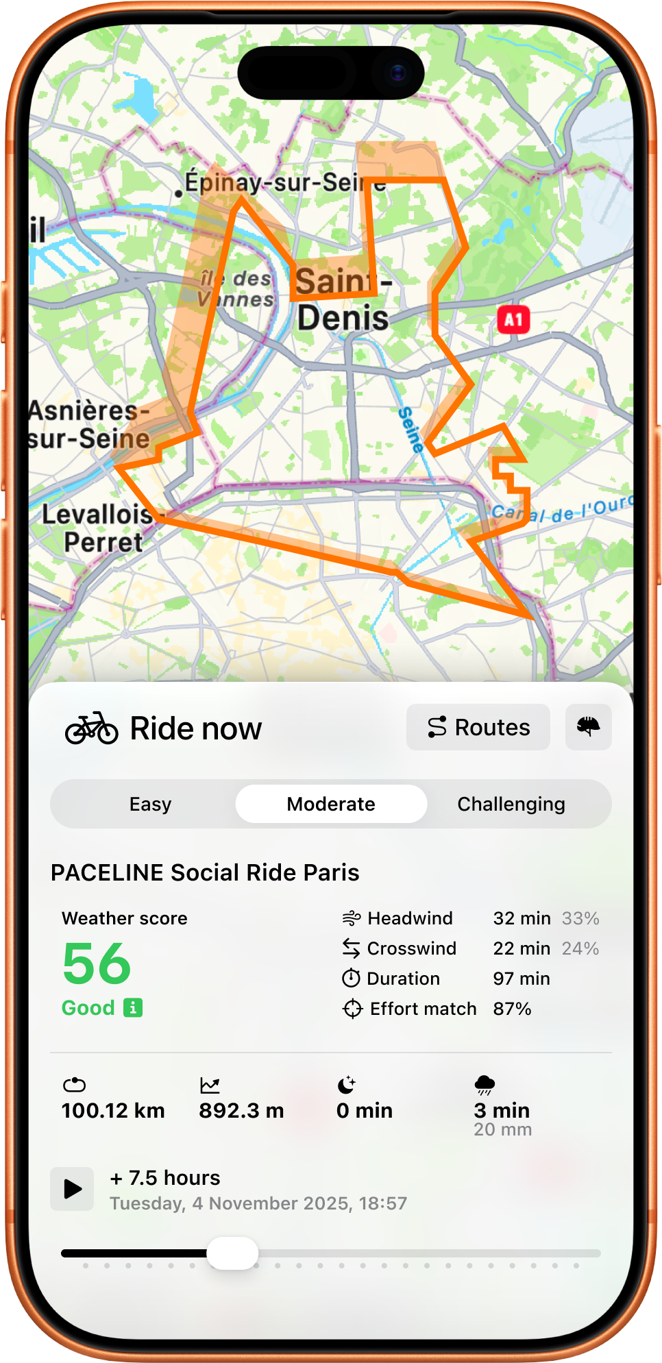 LoopWise route screen